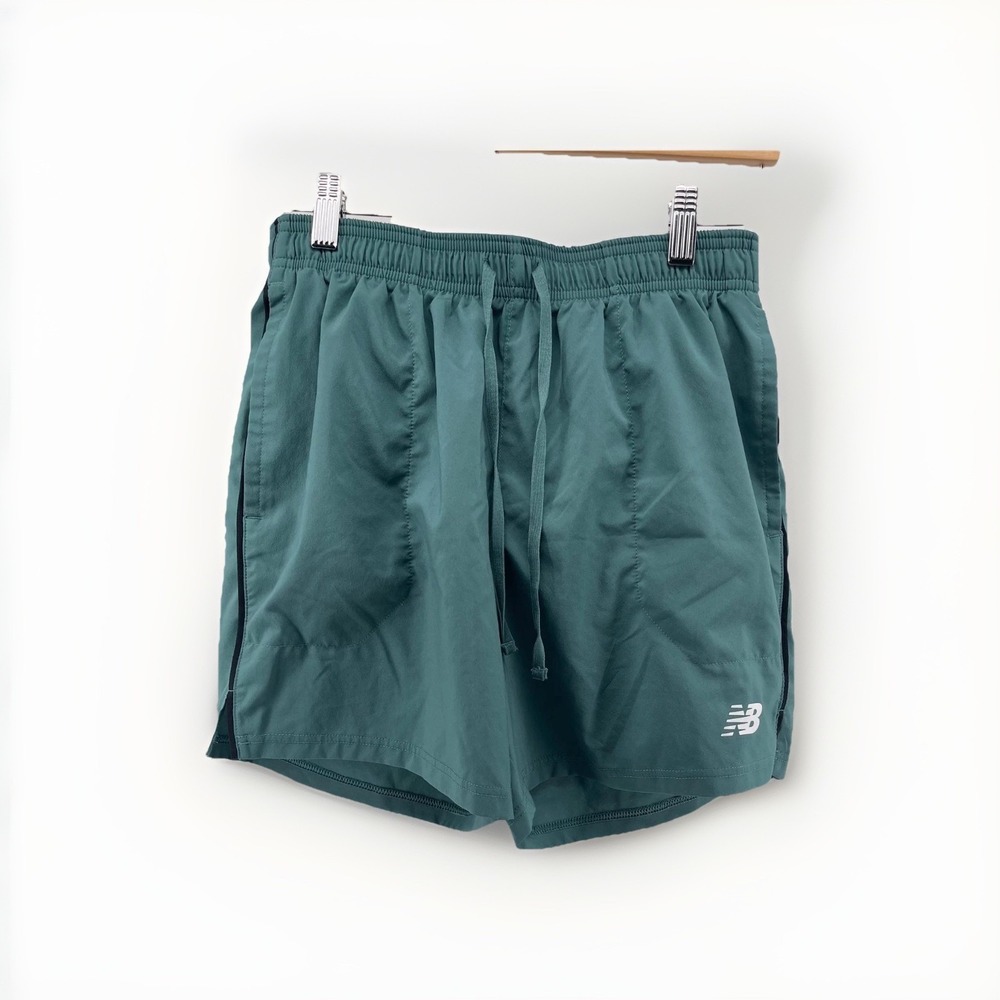 New Balance Men's Green Athletic Shorts Size S Lined Running Gym Training